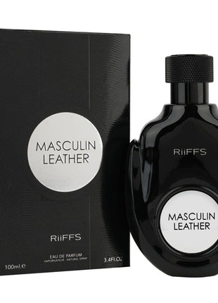 Set Cadou Masculin Leather Apa de Parfum 100ml + Gel De Dus 100ml + Lotiune de corp 100ml, Riiffs