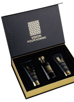 Set Cadou Masculin Leather Apa de Parfum 100ml + Gel De Dus 100ml + Lotiune de corp 100ml, Riiffs