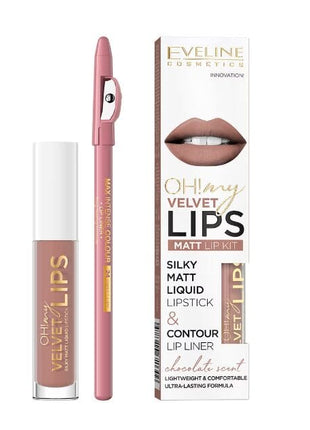 Eveline Cosmetics Oh! My Velvet Lips KIT 11 COOKIE MILKSHAKE