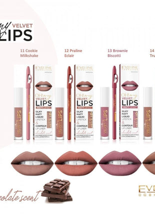 Eveline Cosmetics Oh! My Velvet Lips KIT 12 PRALINE ECLAIR