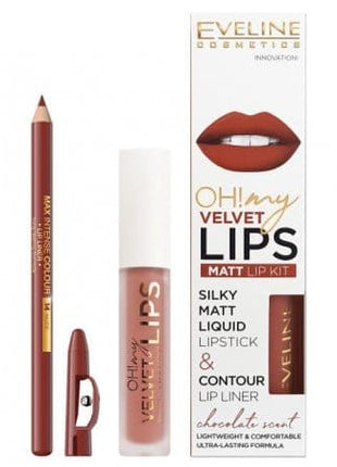 Eveline Cosmetics Oh! My Velvet Lips KIT 12 PRALINE ECLAIR