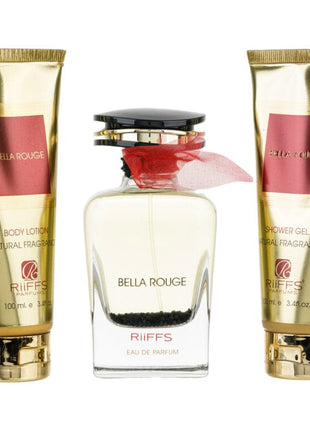 Set Cadou Bella Rouge Apa de Parfum 100ml + Gel De Dus 100ml + Lotiune de corp 100ml, Riiffs