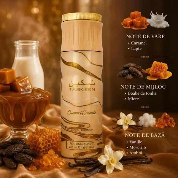 Deodorant Spray Paris Corner Taskeen Caramel Cascade Unisex 200 ml