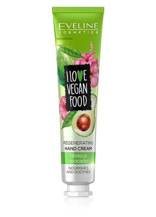Eveline I Love Vegan Food Cremă Hrănitoare pentru mâini Avocado&amp;Hibiskus 50ml