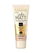 Eveline Cosmetics Satin Matt 4w1 – Fond de ten matifiant și cu acoperire 102 Vanilla