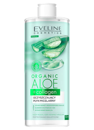 Apa micelara cu aloe vera Eveline Cosmetics Organic Aloe Vera + Collagen