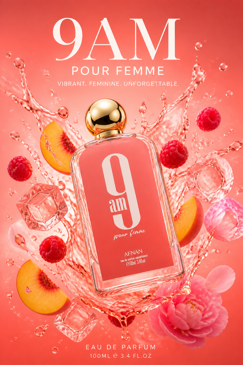 Afnan 9 AM Pour Femme Eau de Parfum for Women 100 ml