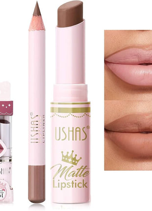 Ushas Matte Lips – Ruj Mat + Creion de Buze 2 în 1 S15