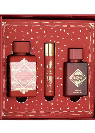 Lattafa Bade’e Al Oud Sublime Gift Set Unisex – Eau de Parfum 100 ml, Parfum de Voiaj 12 ml și Hair Mist 50 ml