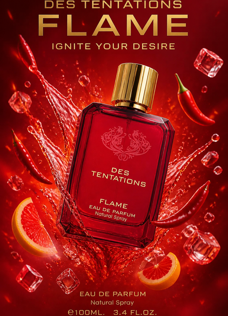Fragrance World Des Tentations Flame Eau de Parfum pentru Bărbați 100 ml